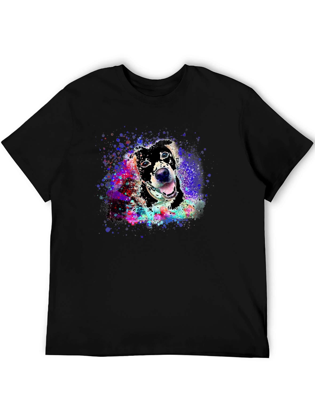 Dog Portrait Splash T-Shirt - Artsy Pet Tee