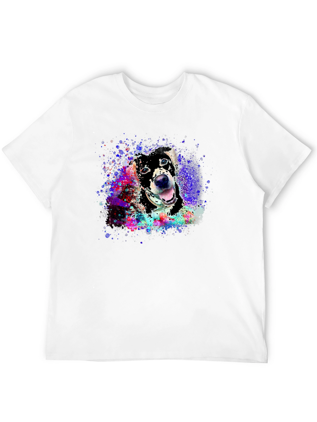 Dog Portrait Splash T-Shirt - Artsy Pet Tee