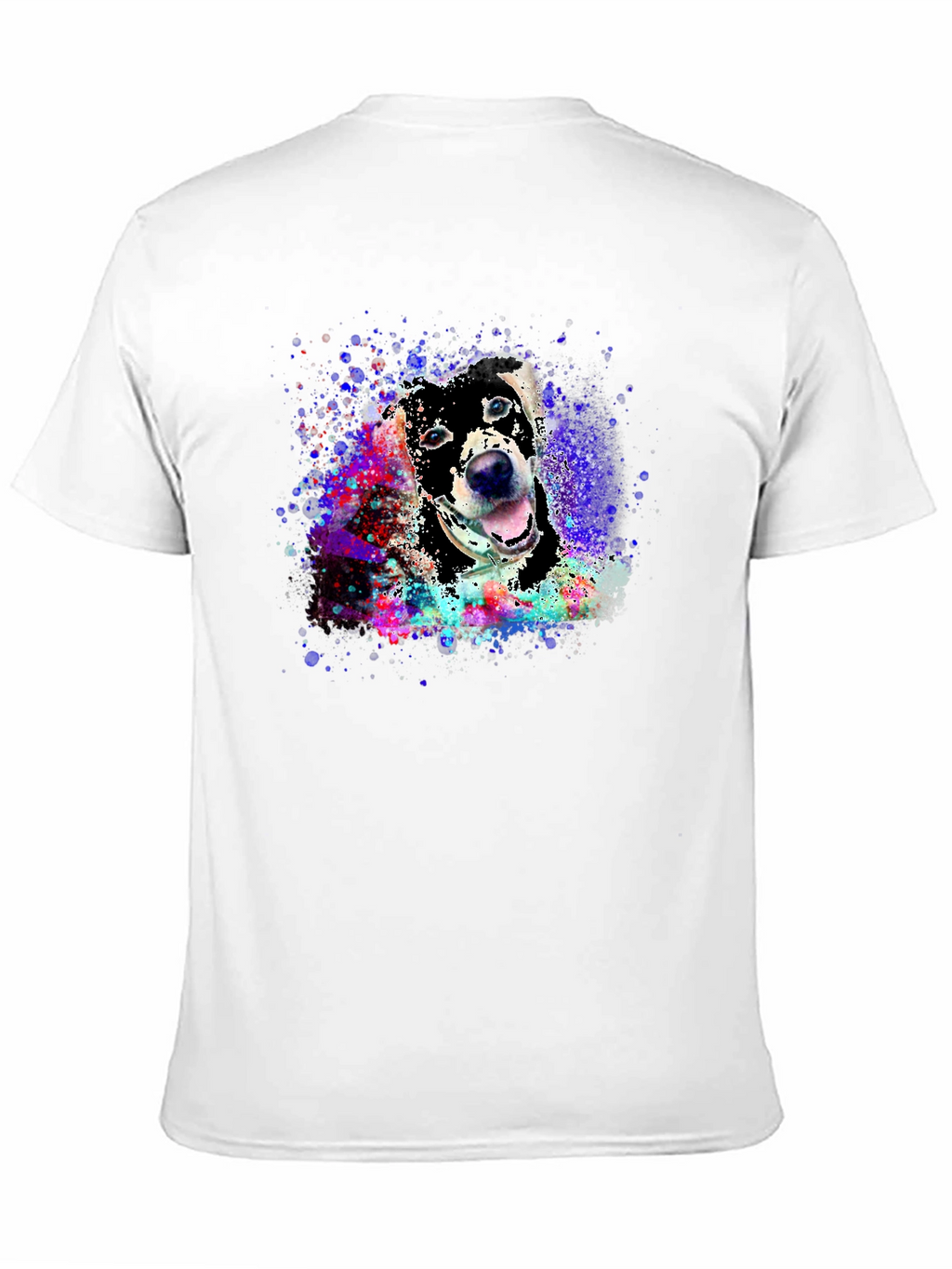 Dog Portrait Splash T-Shirt - Artsy Pet Tee