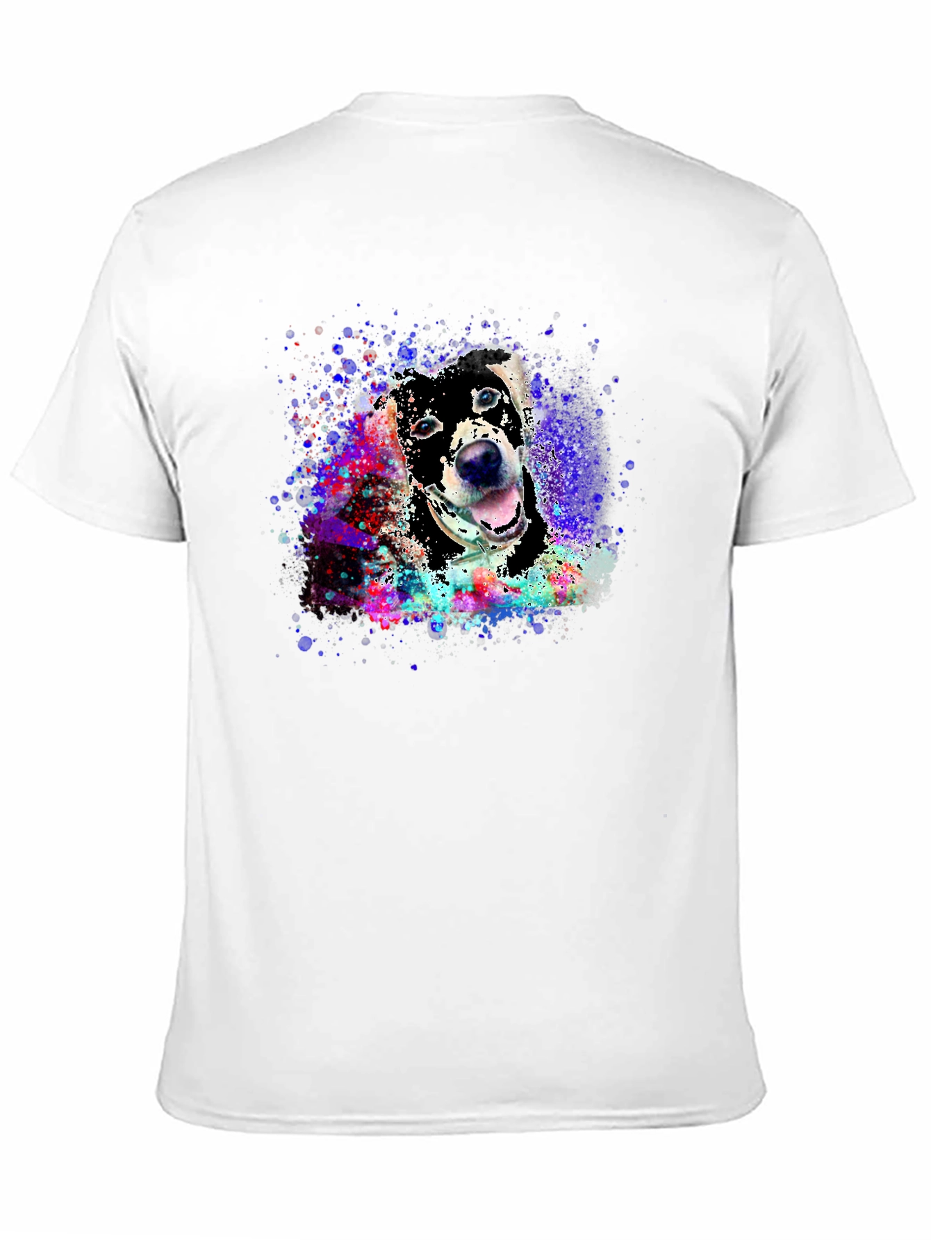 Dog Portrait Splash T-Shirt - Artsy Pet Tee