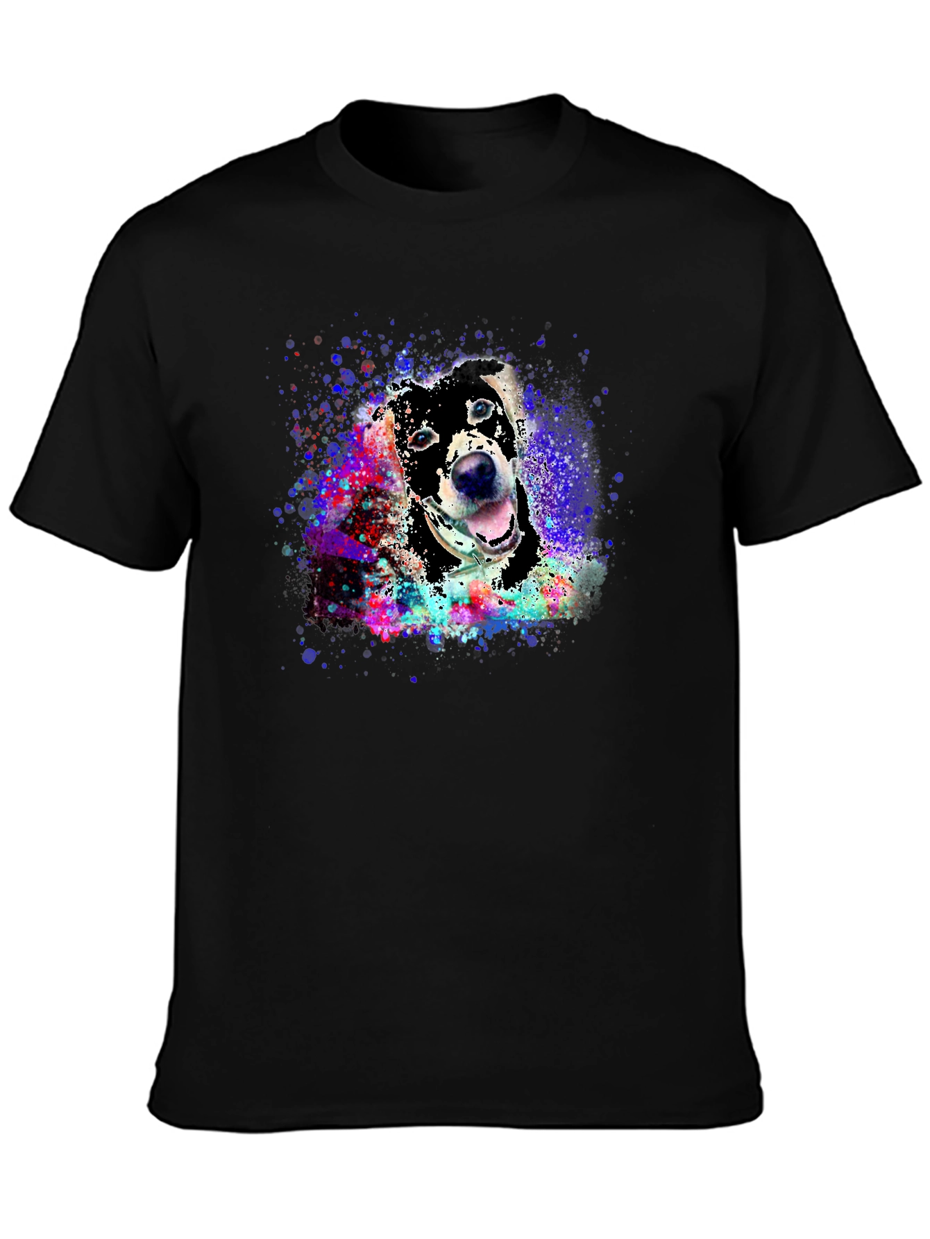 Dog Portrait Splash T-Shirt - Artsy Pet Tee