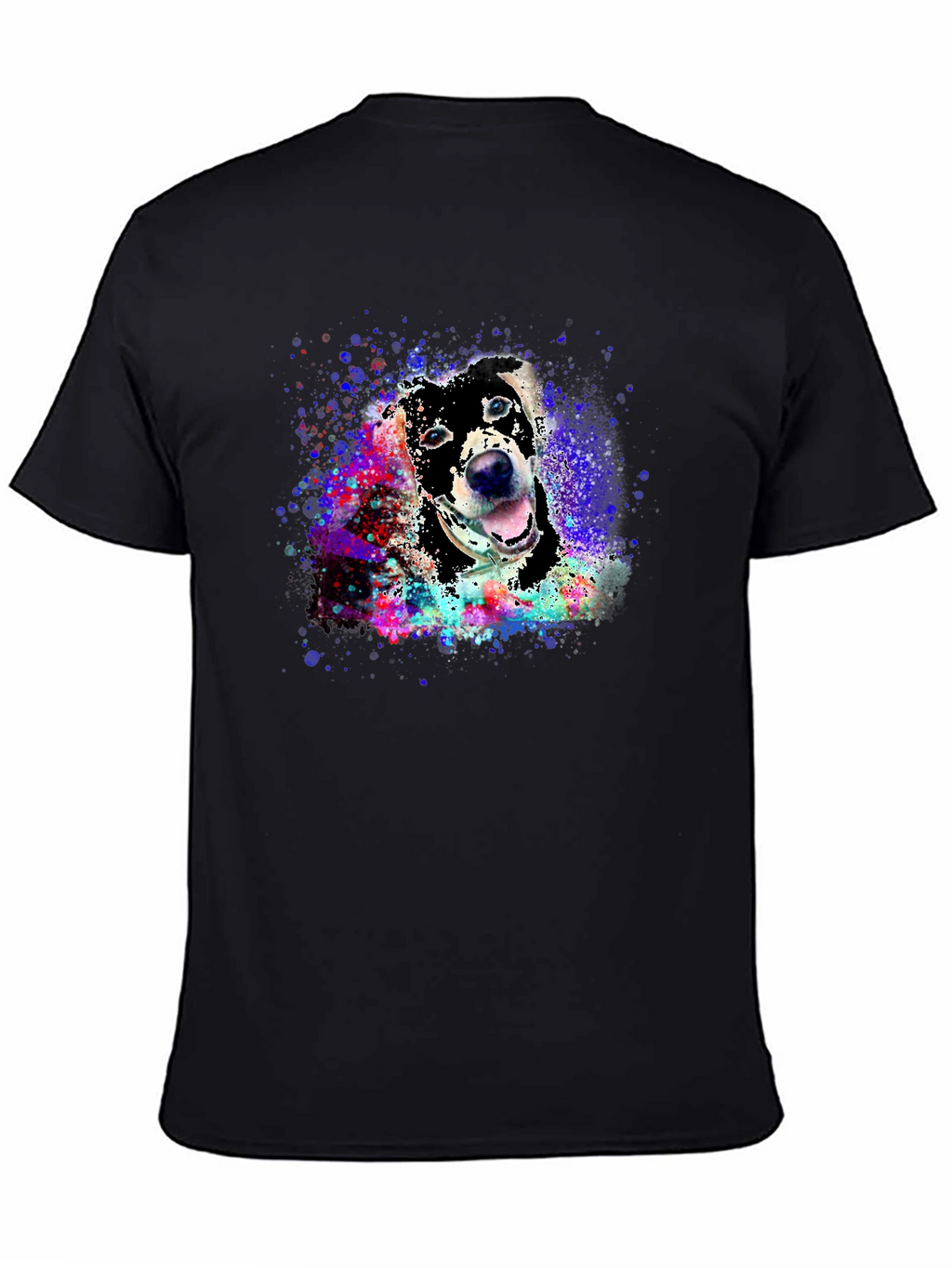 Dog Portrait Splash T-Shirt - Artsy Pet Tee