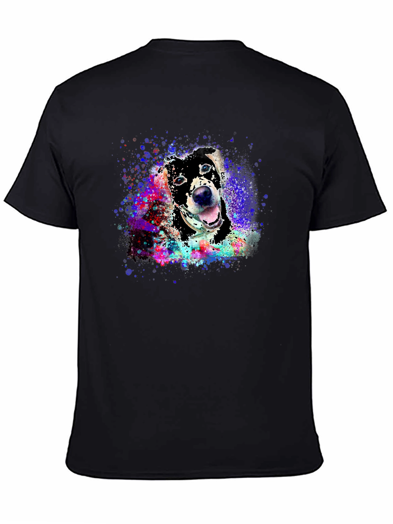 Dog Portrait Splash T-Shirt - Artsy Pet Tee