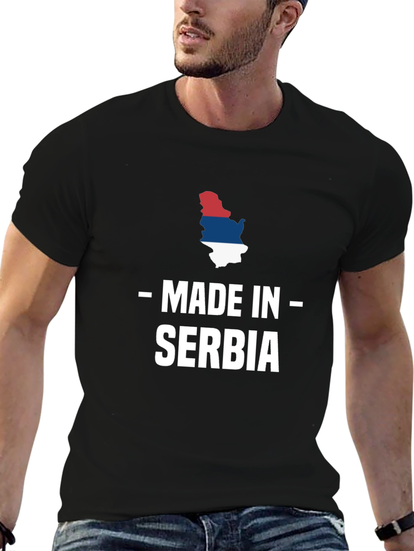Made in Serbia T-Shirt Black Crew Neck