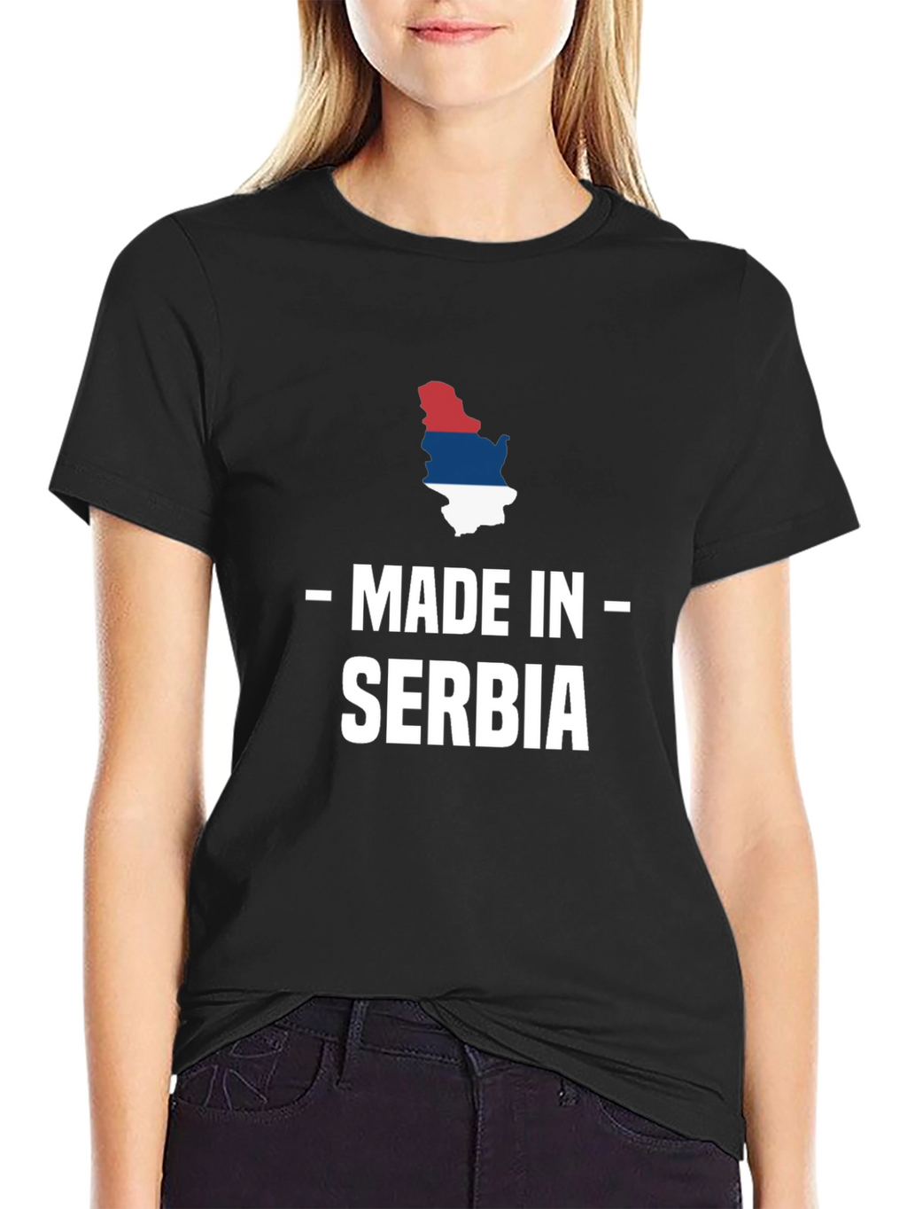 Made in Serbia T-Shirt Black Crew Neck