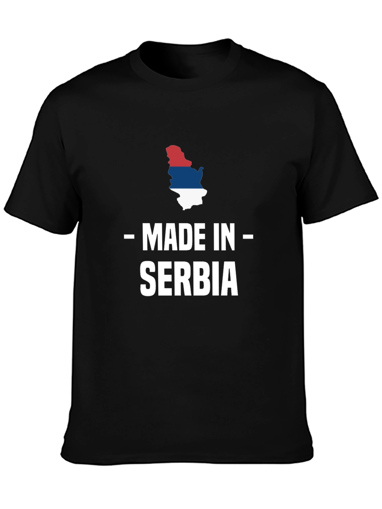 Made in Serbia T-Shirt Black Crew Neck