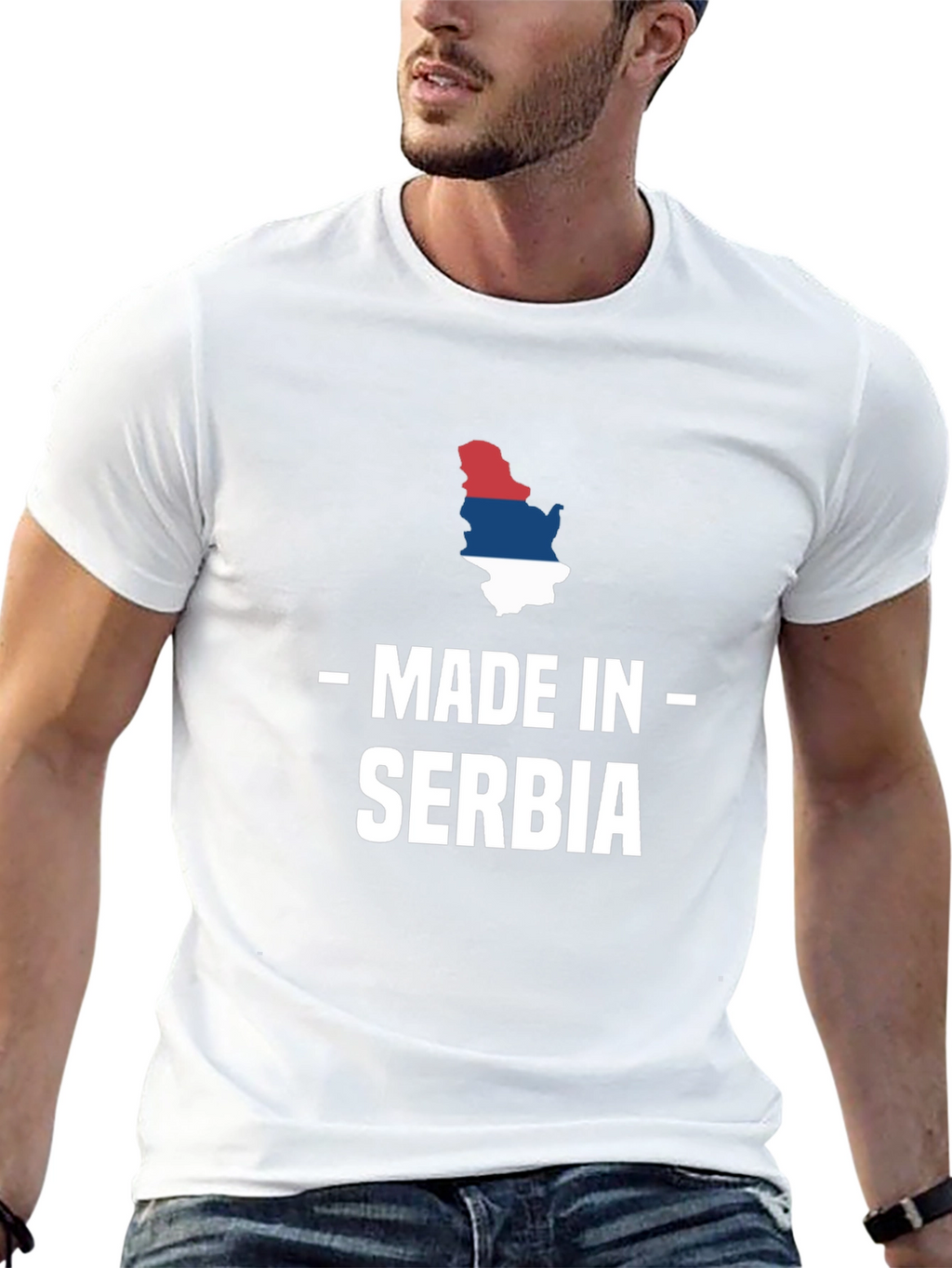 Made in Serbia T-Shirt Black Crew Neck