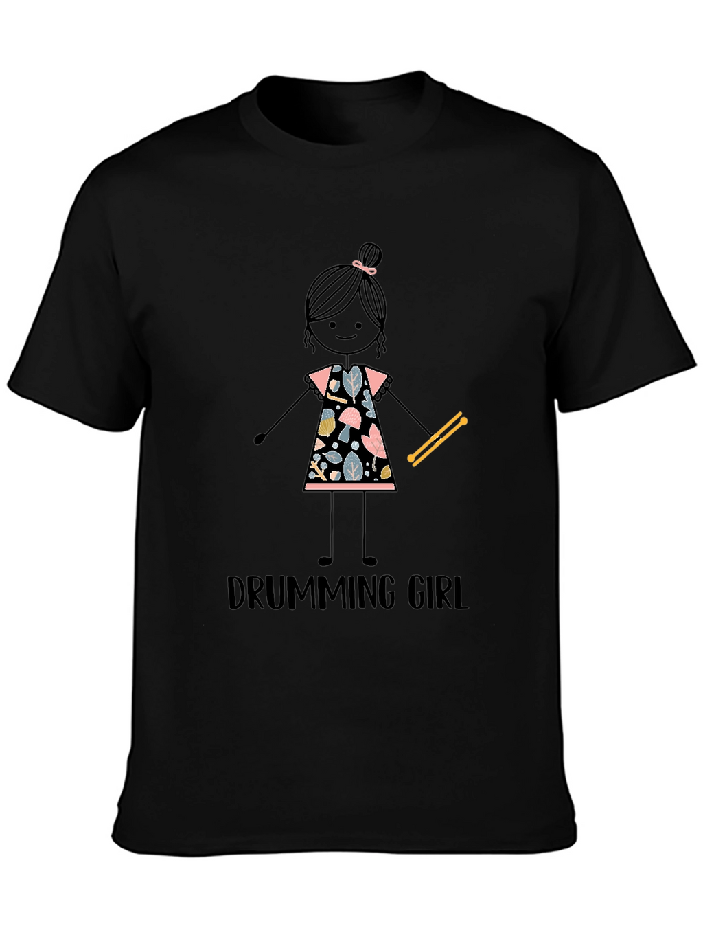 Drumming Girl Graphic Tee