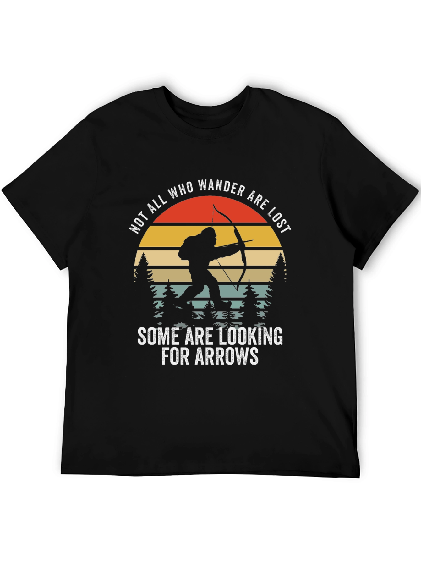Bigfoot Archery Graphic Tee - Not All Who Wander Are Lost