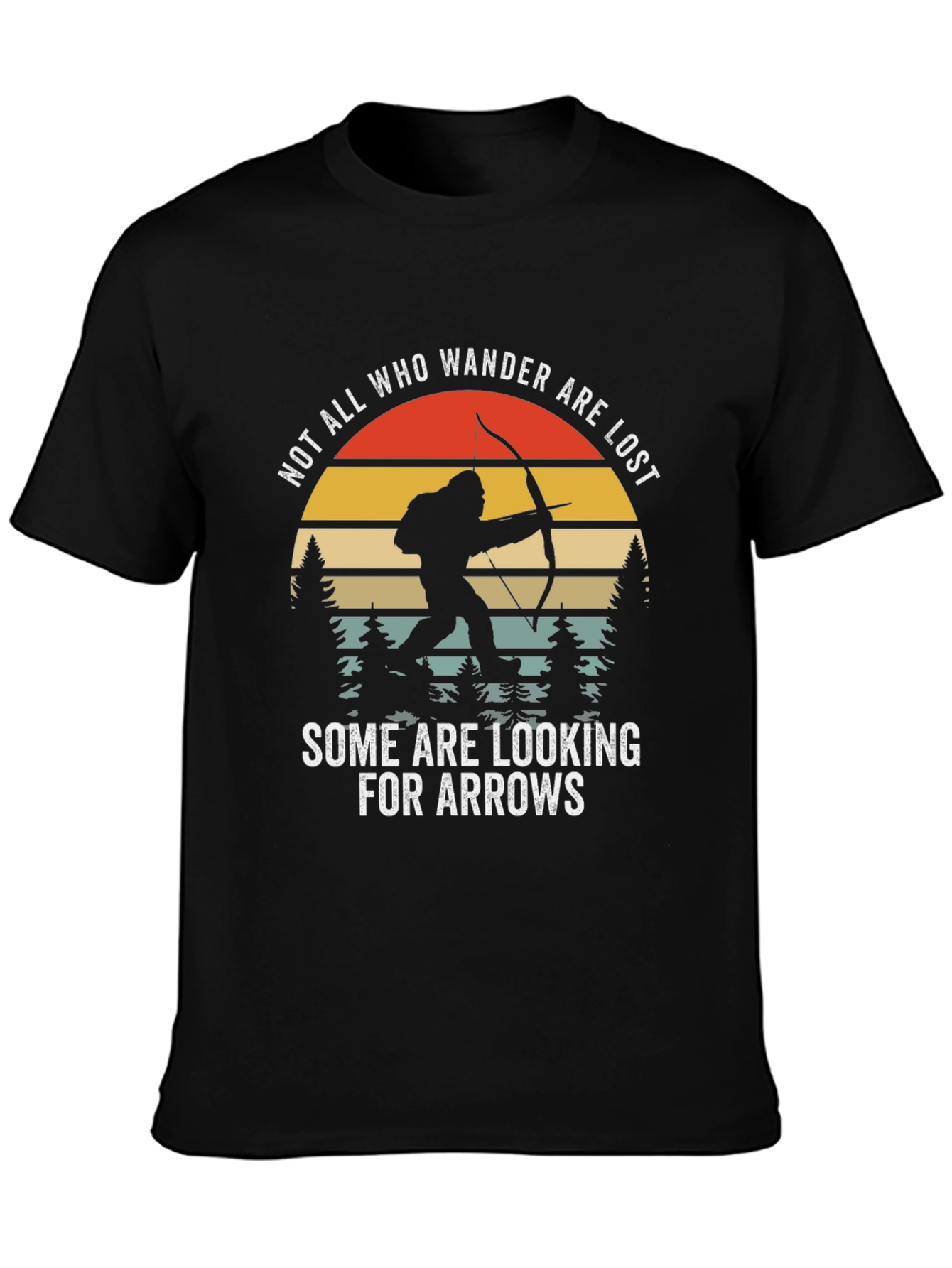 Bigfoot Archery Graphic Tee - Not All Who Wander Are Lost