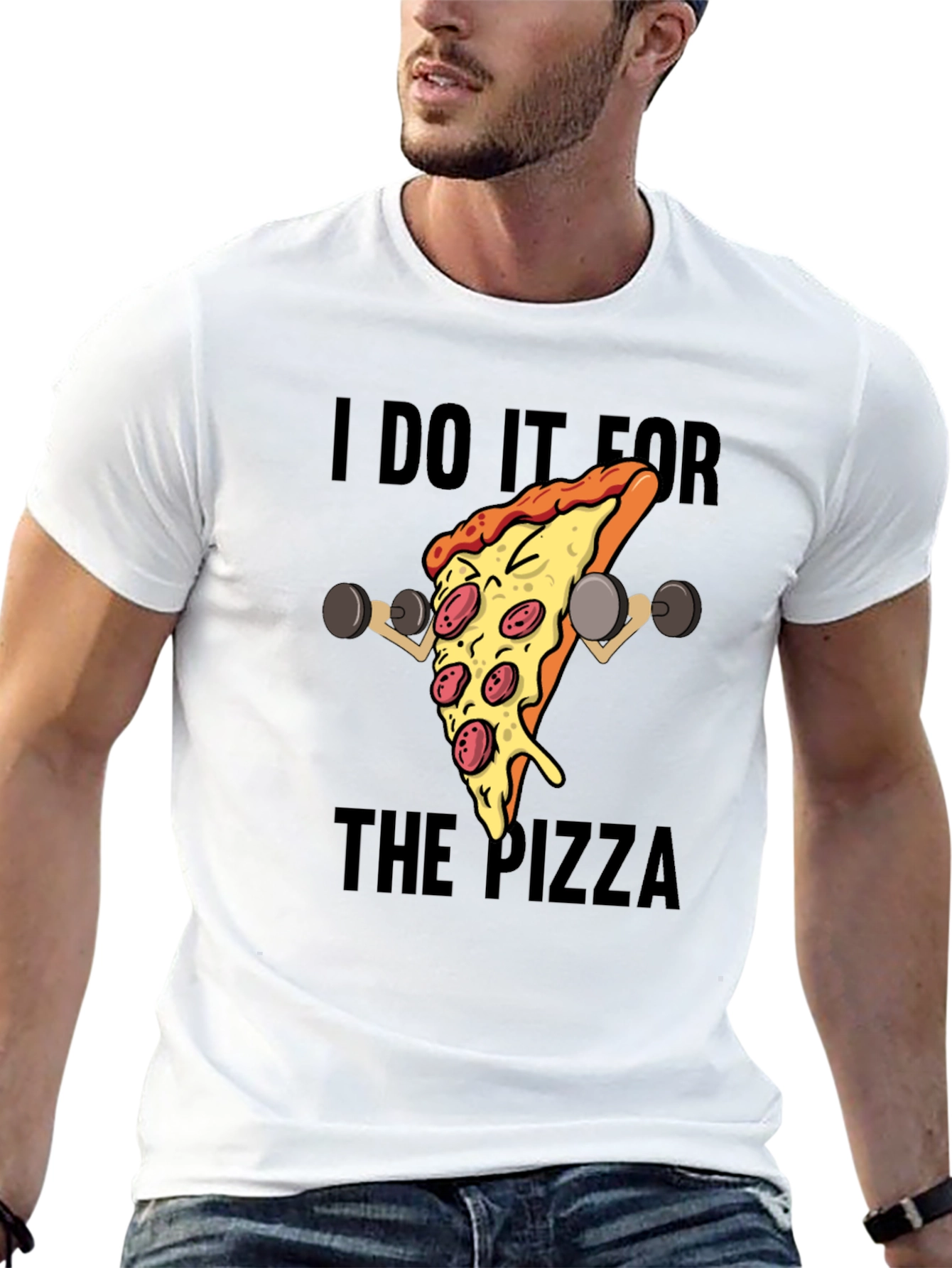 Pizza Gym T-Shirt - I Do It For The Pizza