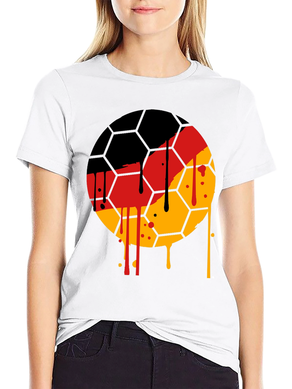 German Flag Soccer Ball T-Shirt - Unique Graphic Tee