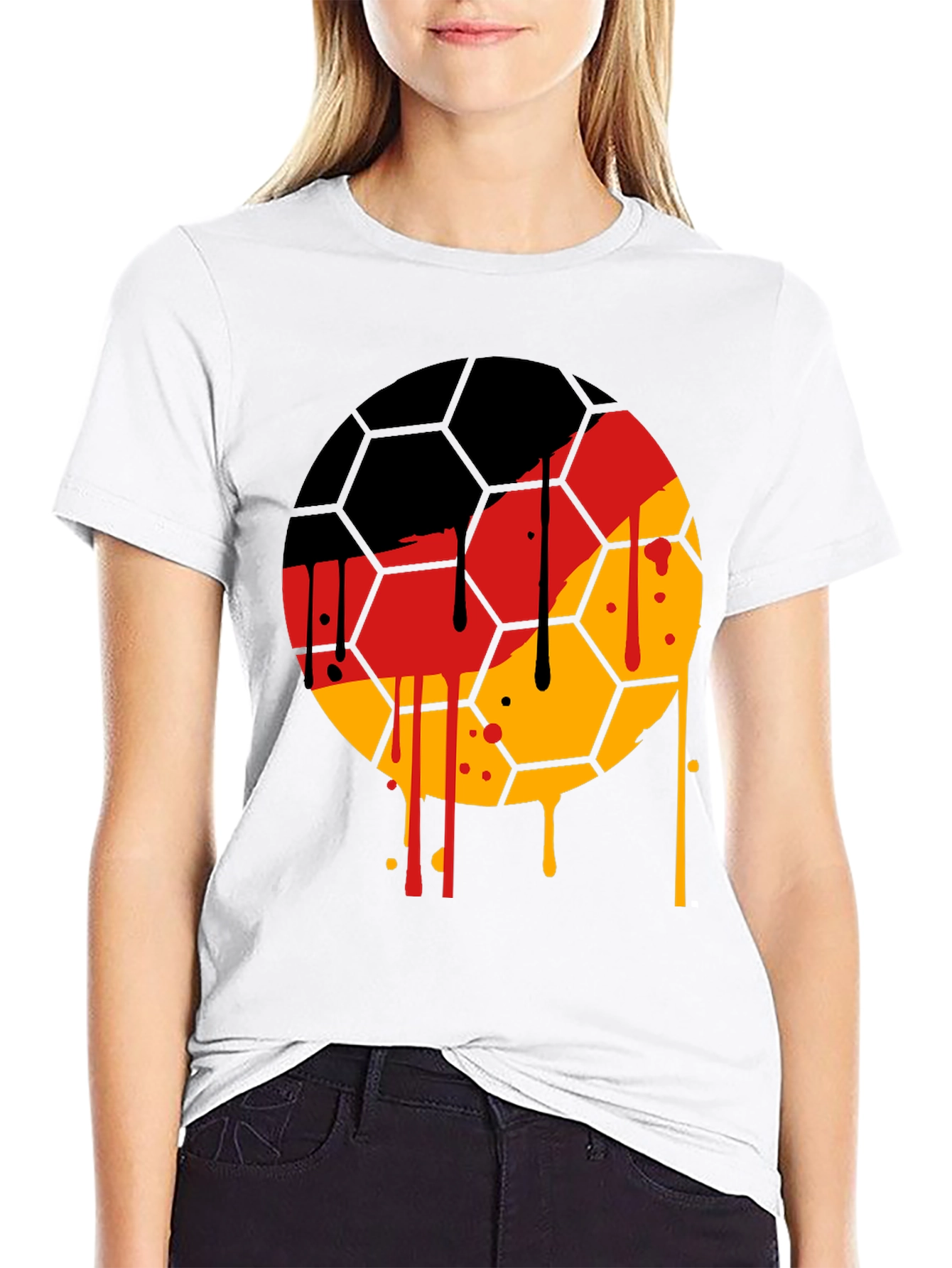 German Flag Soccer Ball T-Shirt - Unique Graphic Tee
