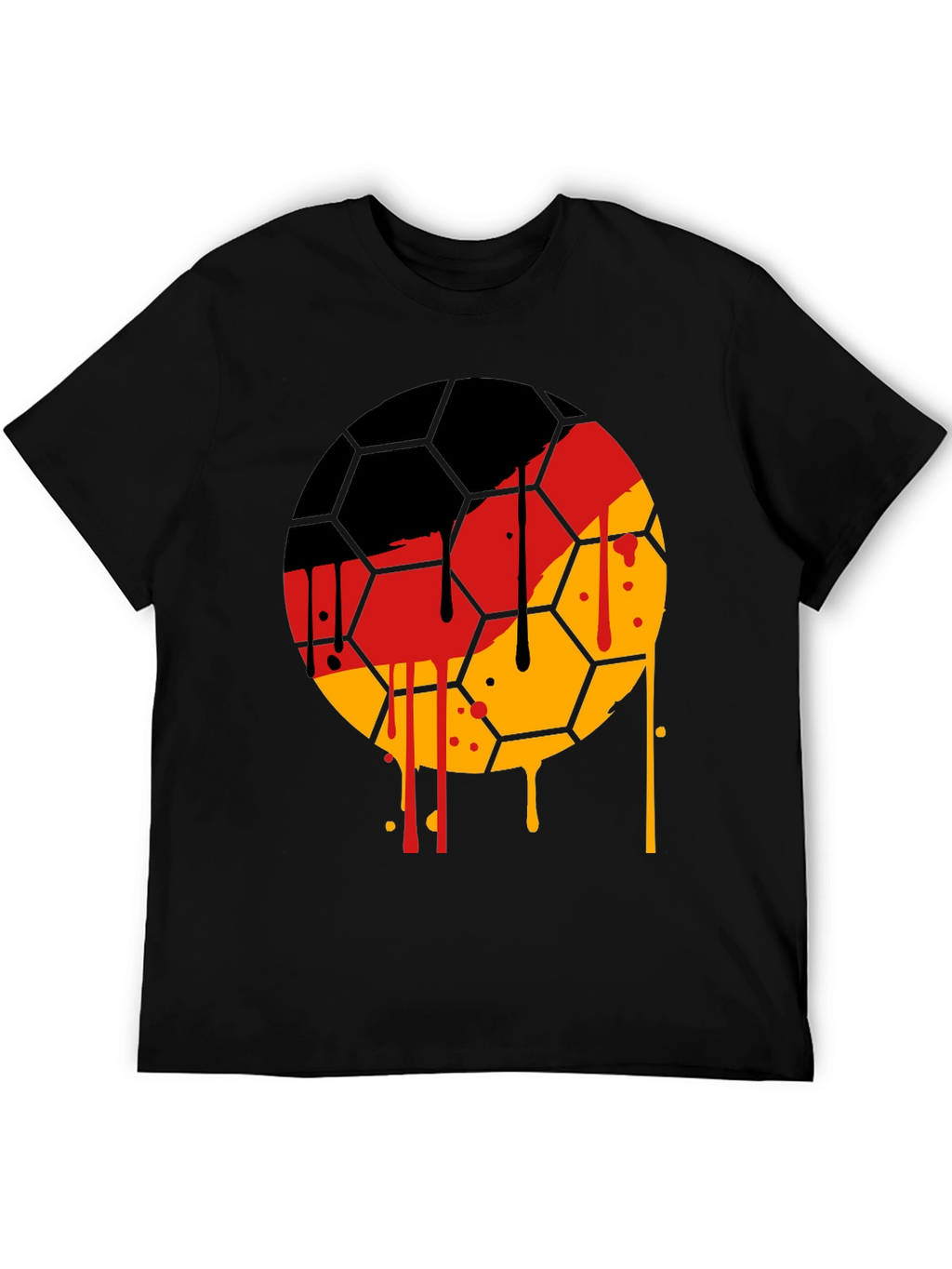 German Flag Soccer Ball T-Shirt - Unique Graphic Tee