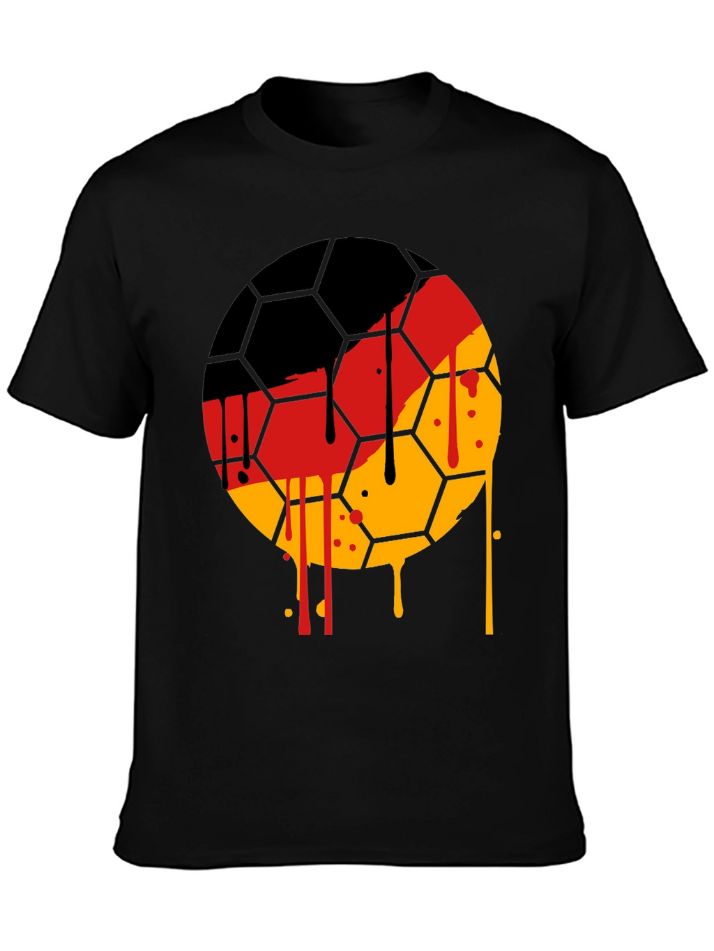 German Flag Soccer Ball T-Shirt - Unique Graphic Tee