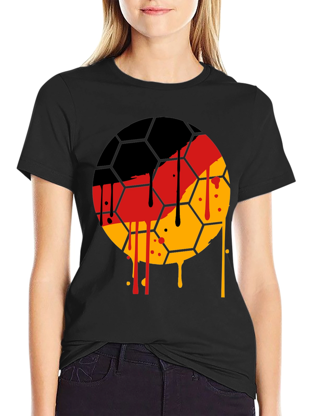 German Flag Soccer Ball T-Shirt - Unique Graphic Tee