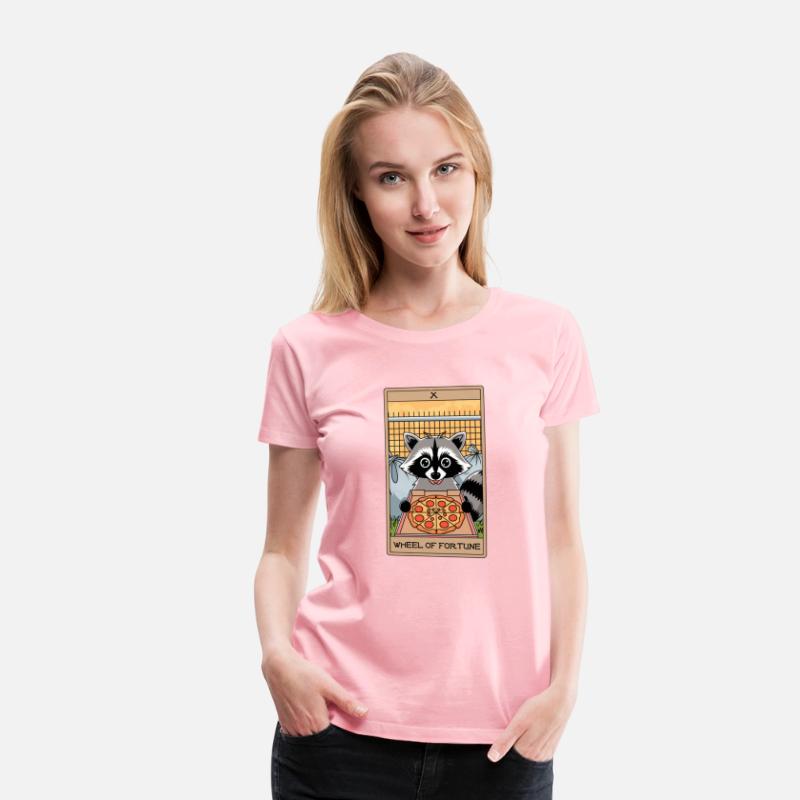 Wheel of Fortune Raccoons Tarot Card