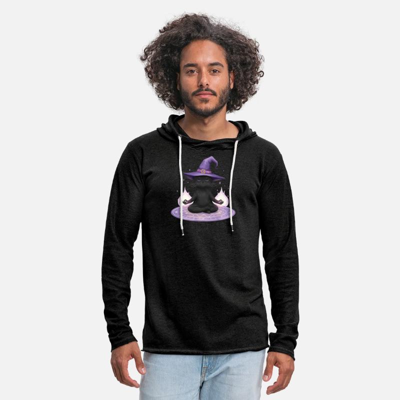 Whimsical Black Cat Wizard Design