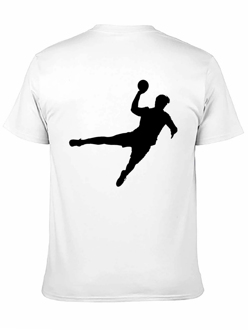 Handball Silhouette Graphic Black T-Shirt