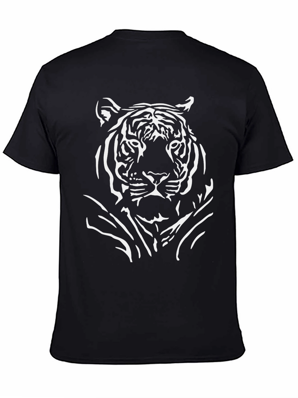 Black Tiger Graphic Tee - Bold Animal Print
