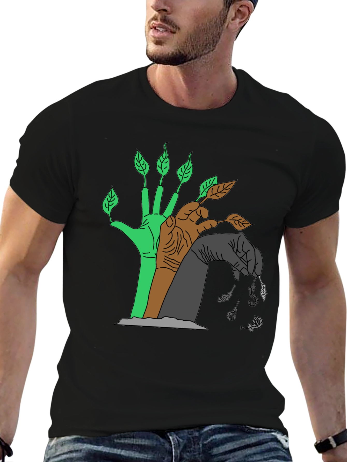 Natures Cycle T-Shirt - Black Graphic Tee