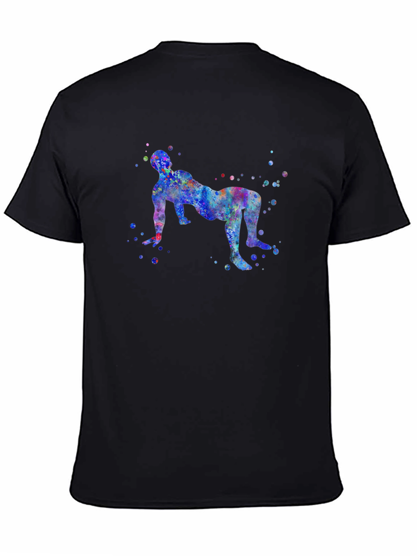 Colorful Watercolor Bridge Pose Yoga T-Shirt