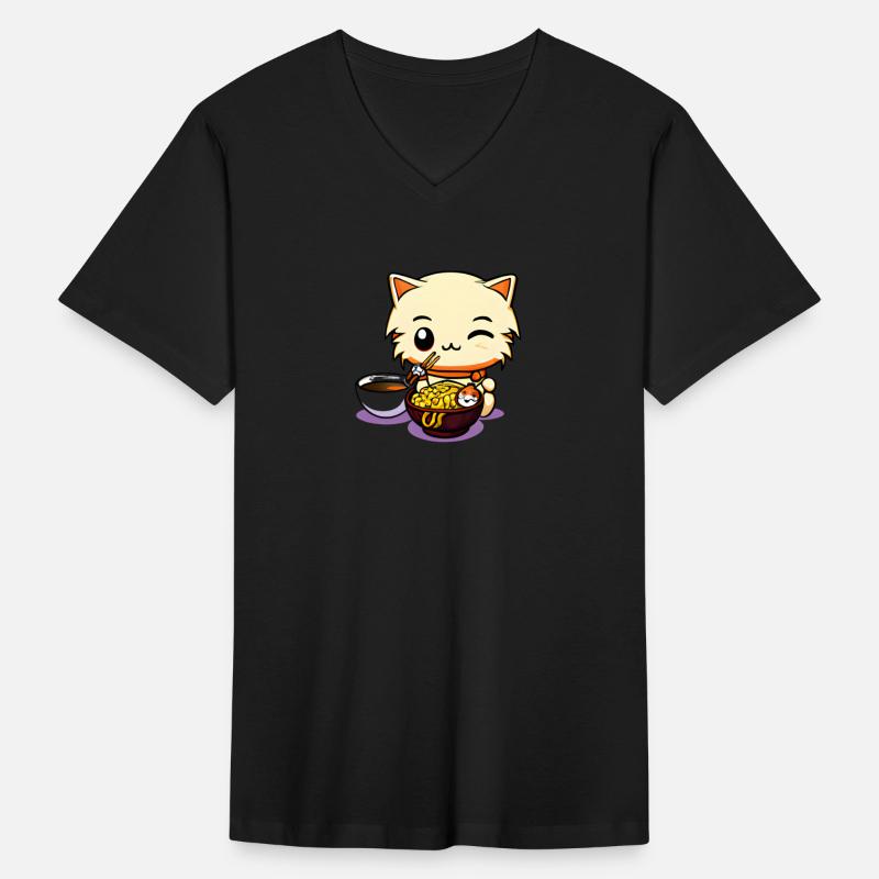 Winking Cat Eating Ramen