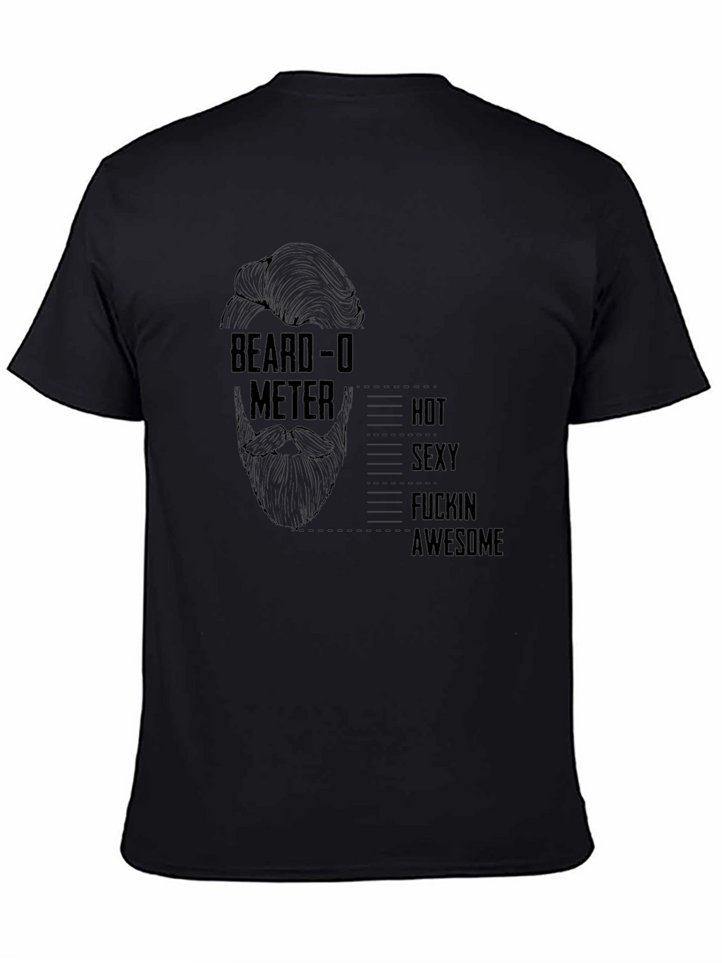 Beard-O-Meter Graphic Tee - Funny Mens T-Shirt