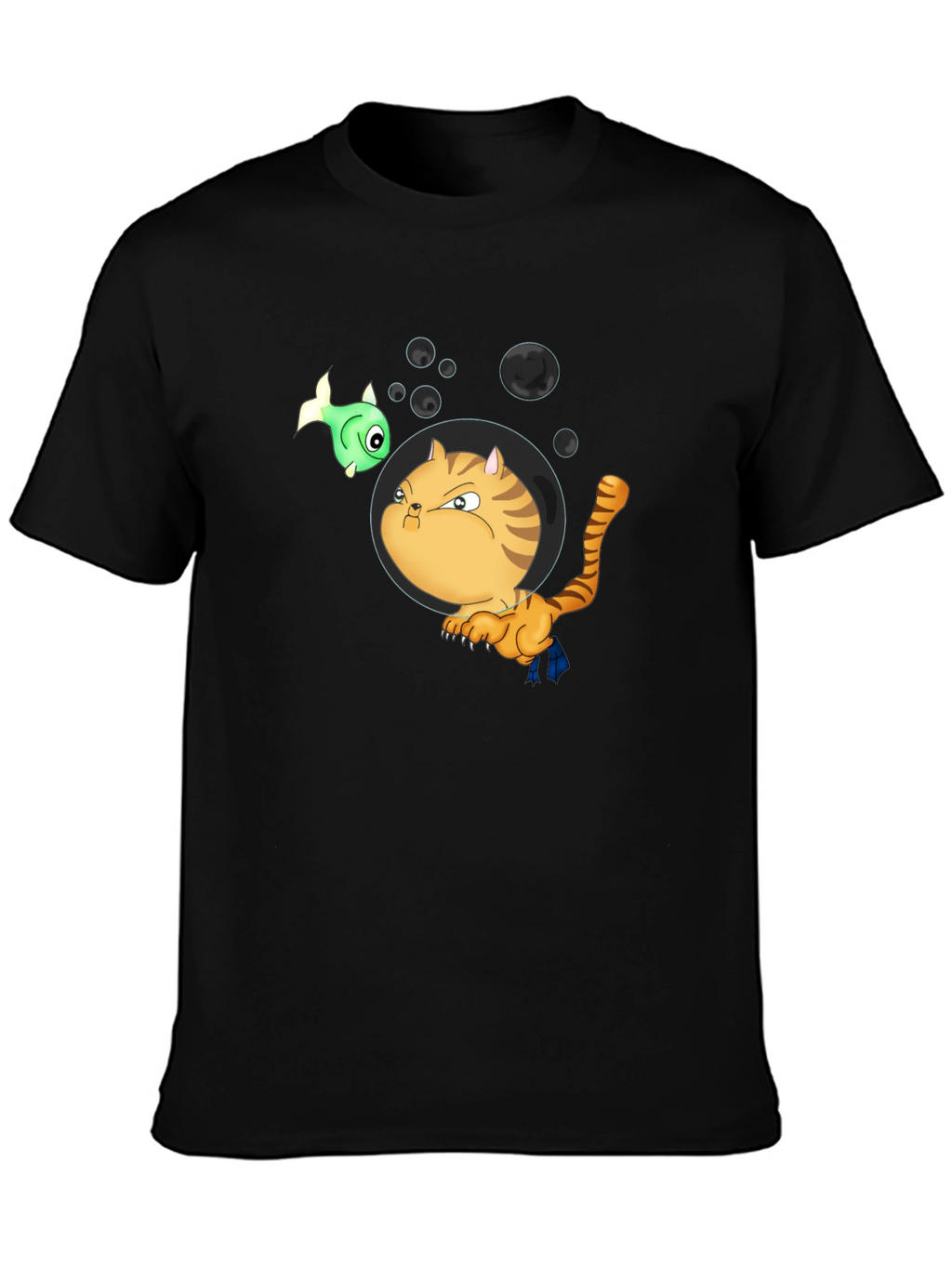 Funny Cat in Space T-Shirt - Unisex