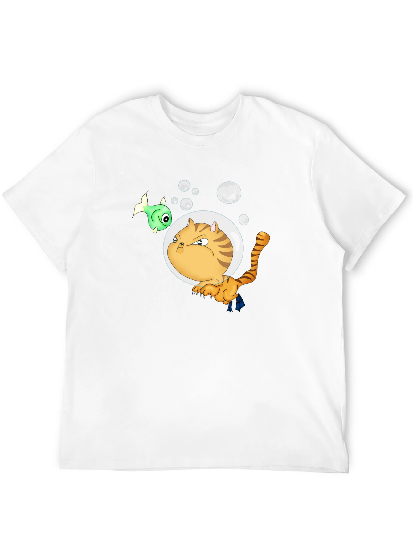 Funny Cat in Space T-Shirt - Unisex