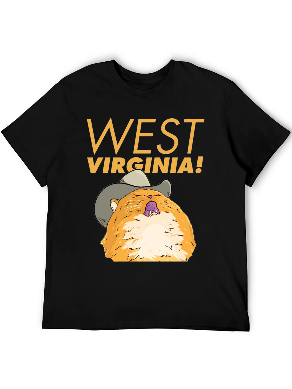 West Virginia Cat Cowboy Graphic Tee