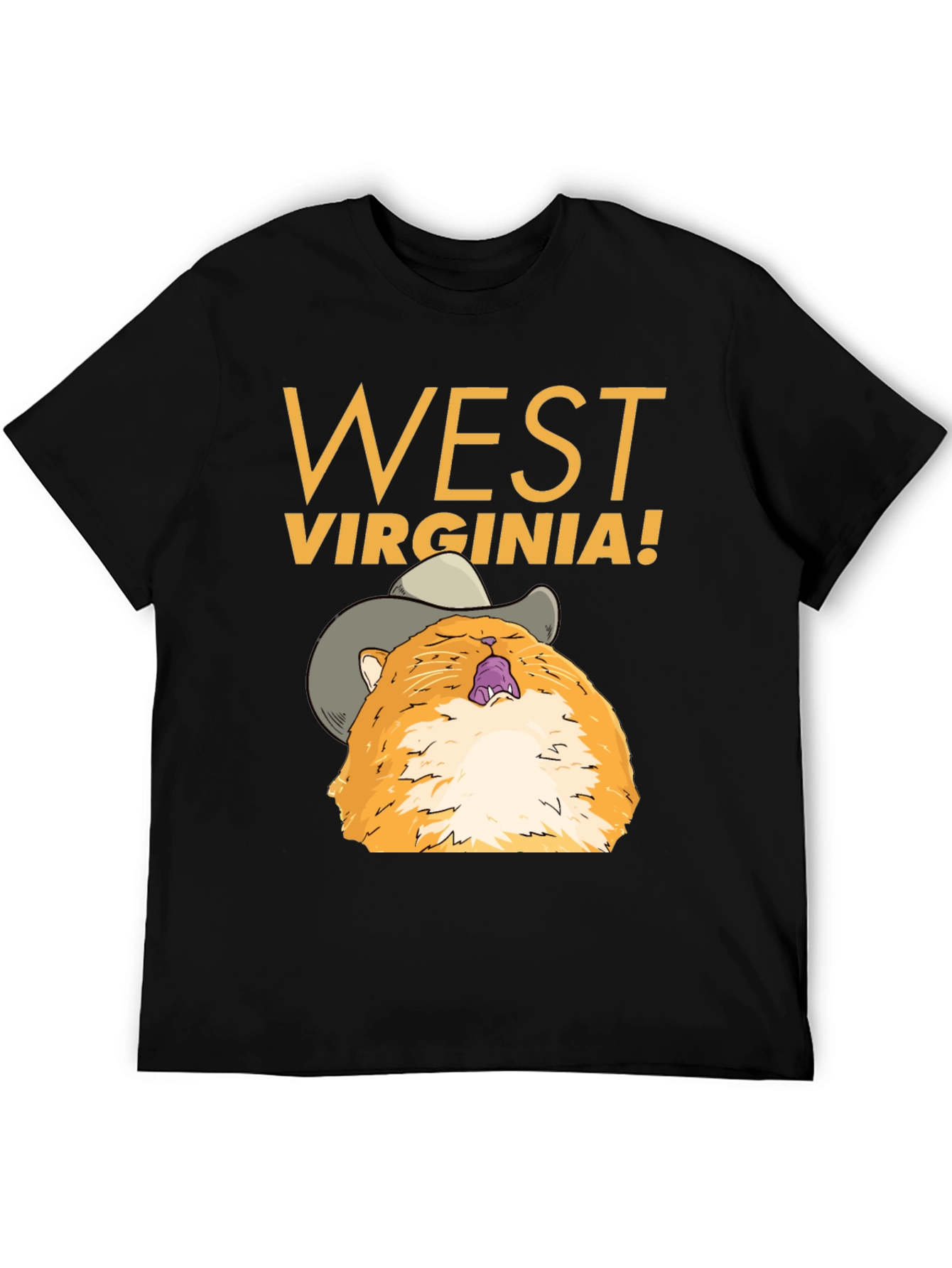 West Virginia Cat Cowboy Graphic Tee