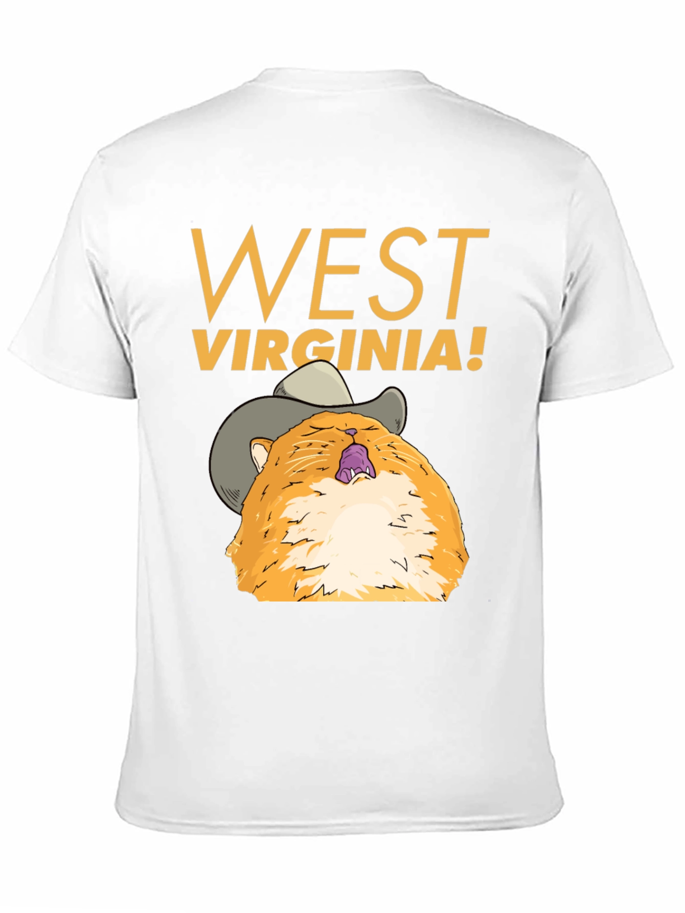 West Virginia Cat Cowboy Graphic Tee
