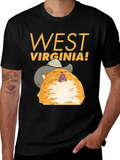 West Virginia Cat Cowboy Graphic Tee