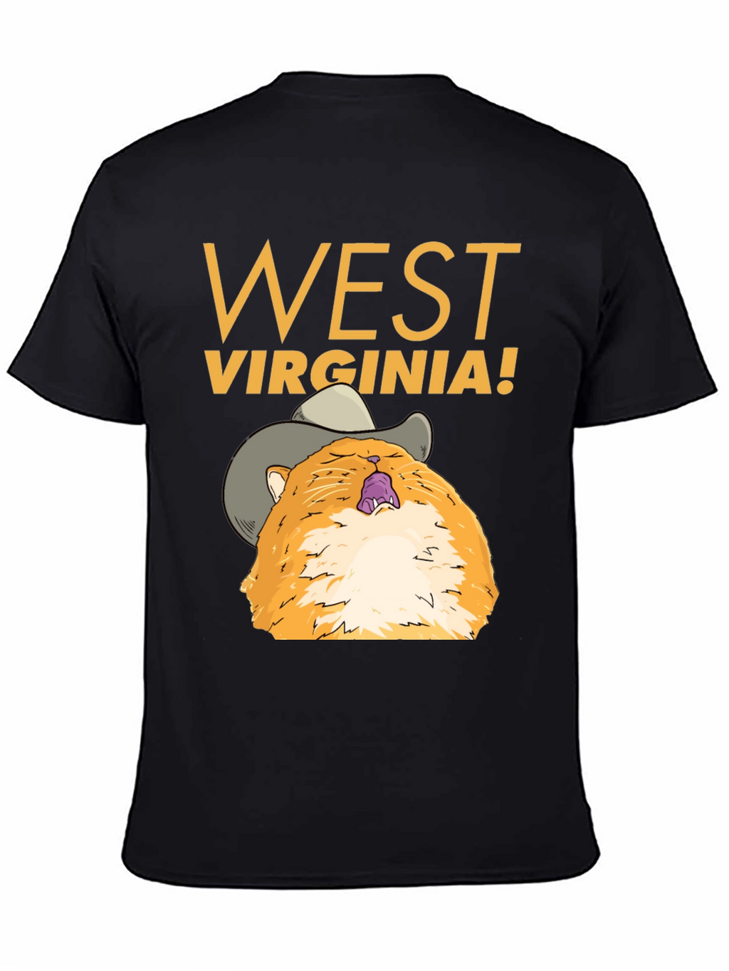West Virginia Cat Cowboy Graphic Tee