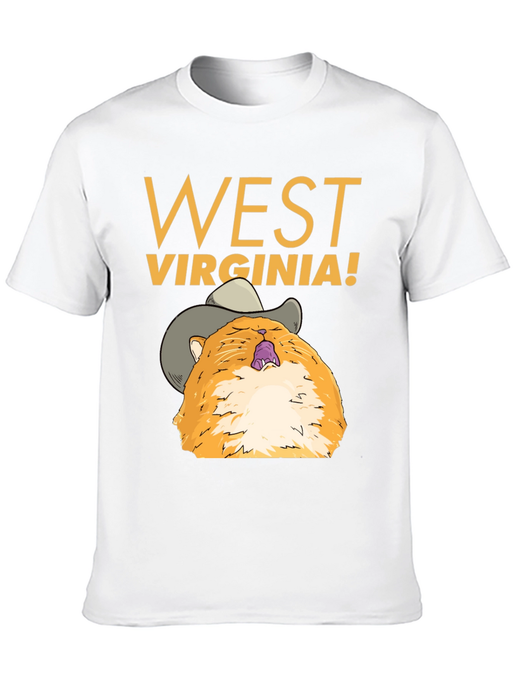 West Virginia Cat Cowboy Graphic Tee