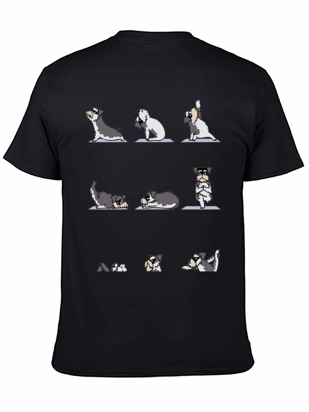 Yoga Dog Lover T-Shirt - Mens Black Cotton Tee