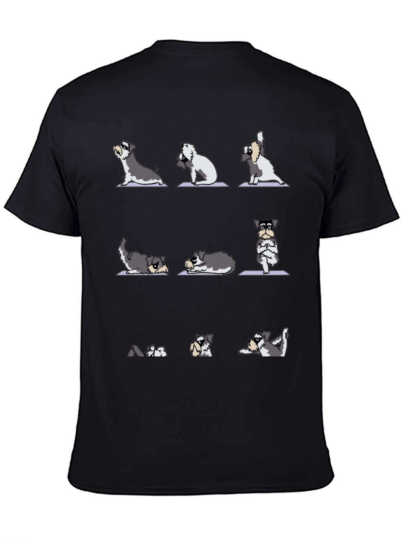 Yoga Dog Lover T-Shirt - Mens Black Cotton Tee