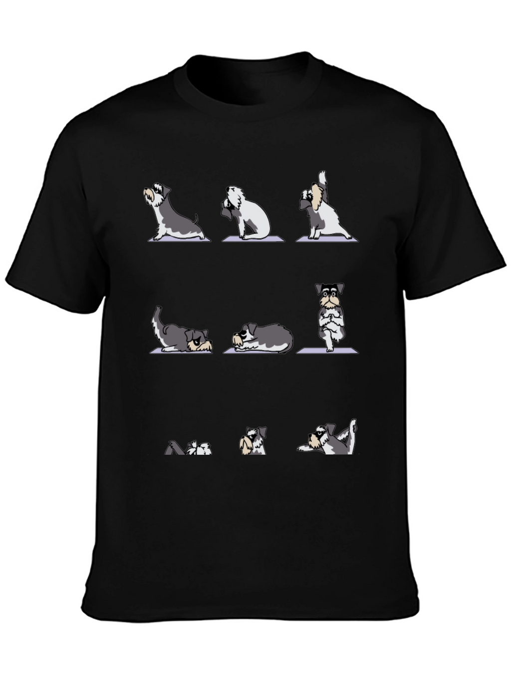 Yoga Dog Lover T-Shirt - Mens Black Cotton Tee