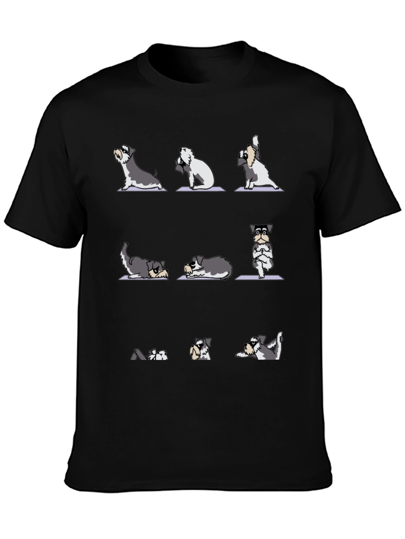 Yoga Dog Lover T-Shirt - Mens Black Cotton Tee