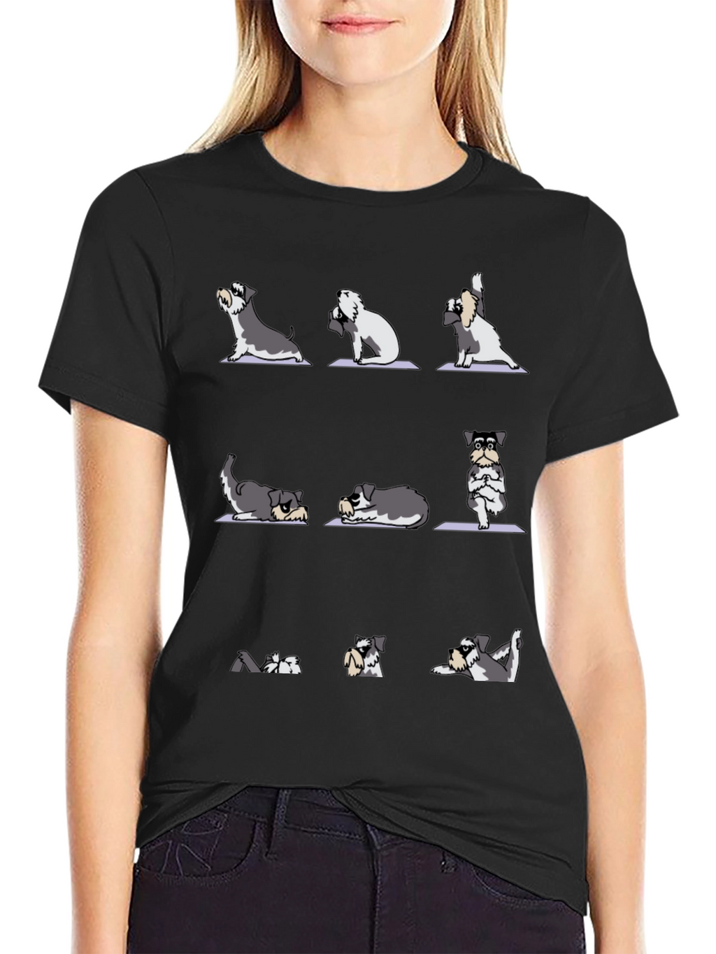 Yoga Dog Lover T-Shirt - Mens Black Cotton Tee