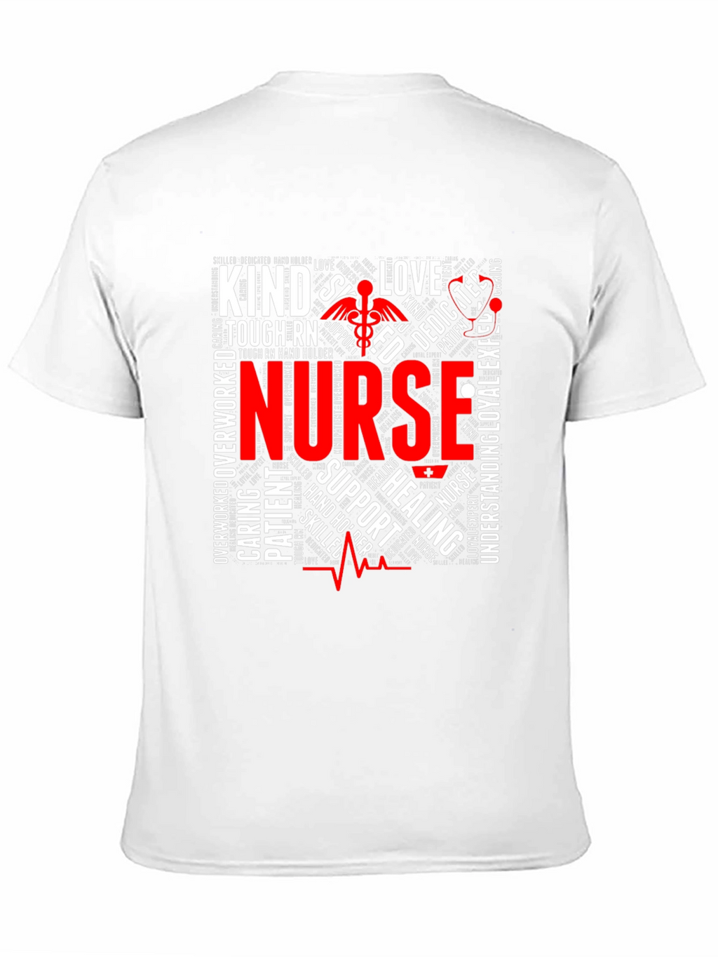 Nurse Word Art Graphic T-Shirt
