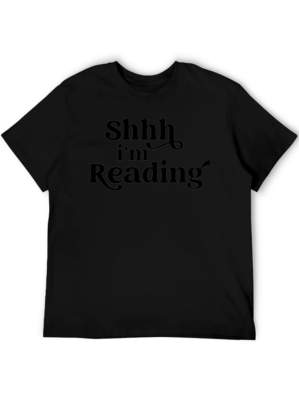 Shhh Im Reading T-Shirt - Black Cotton Blend