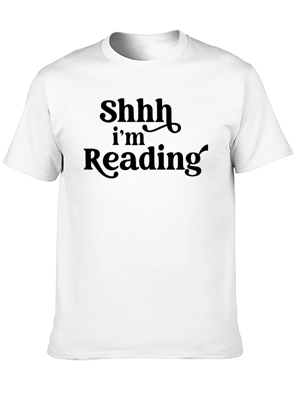 Shhh Im Reading T-Shirt - Black Cotton Blend