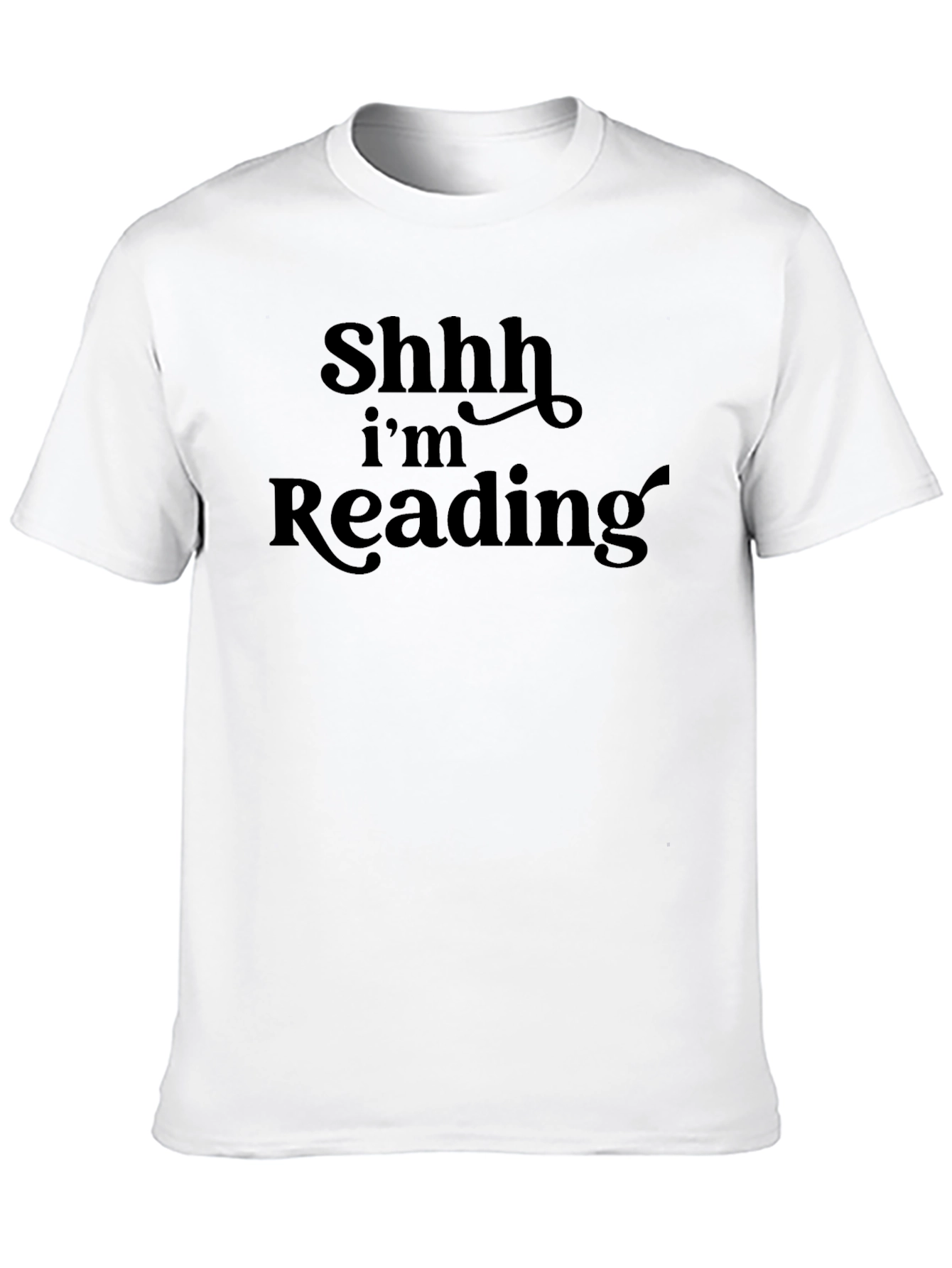 Shhh Im Reading T-Shirt - Black Cotton Blend