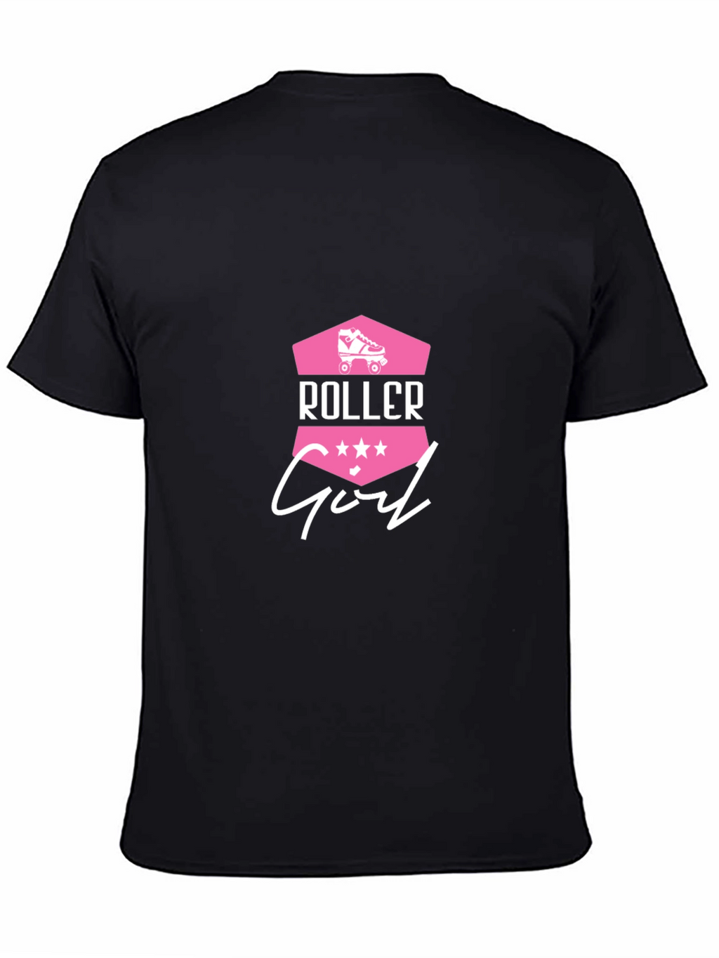 Roller Girl Graphic Tee - Black Cotton T-Shirt