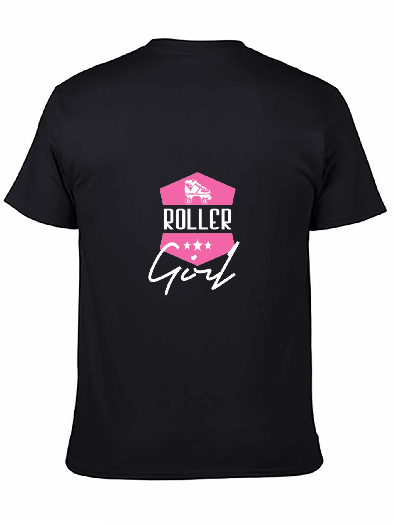 Roller Girl Graphic Tee - Black Cotton T-Shirt