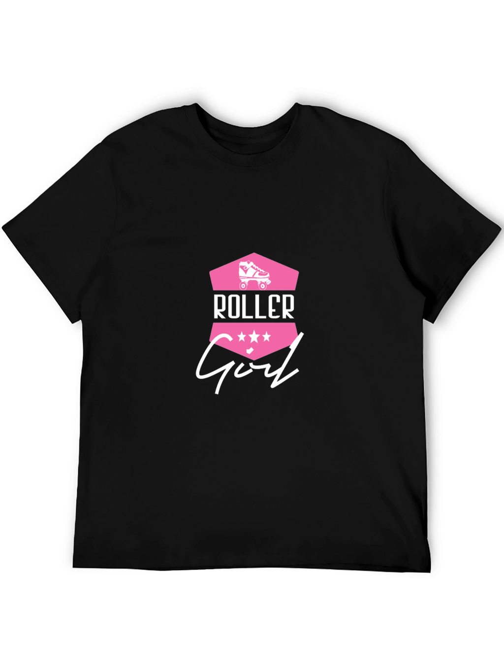 Roller Girl Graphic Tee - Black Cotton T-Shirt