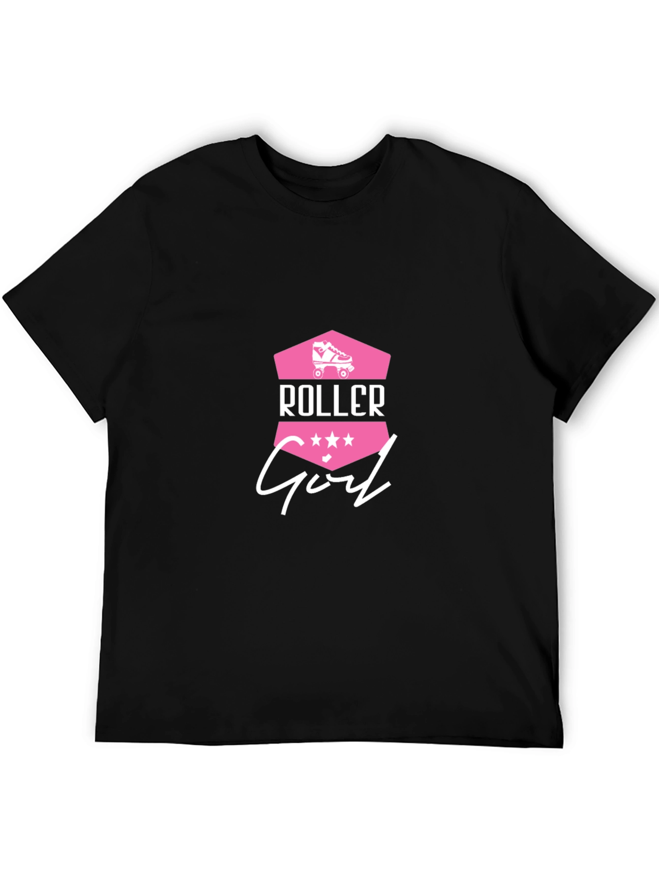 Roller Girl Graphic Tee - Black Cotton T-Shirt