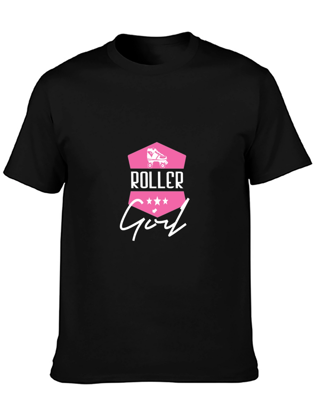 Roller Girl Graphic Tee - Black Cotton T-Shirt